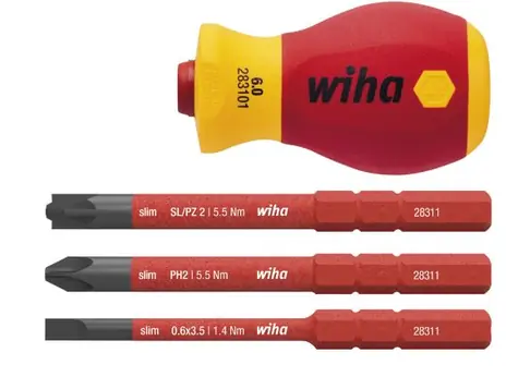 Wiha 41230 Schraubendreher elektrisch slimVario / 3 Aufsätze