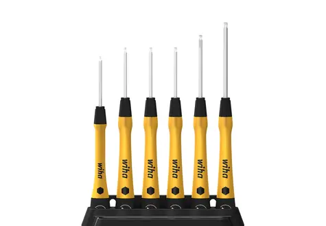 Wiha 43708 PicoFinish ESD Feinschraubendreher-Set / 6 Schraubendreher / TORX