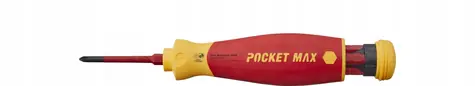 Wiha 45296 PocketMax Elektroschrauber mit Aufsatzmagazin / 4 Aufsätze