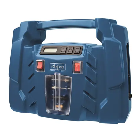 Scheppach Air Force 5 / Tragbarer Kompressor / 230V & 12V / 36,5 lm / Druck 8 bar / 4 Düsen