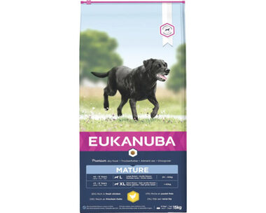 Eukanuba Mature Large 15 kg / Granulat für Hunde / für alternde Riesen- und große Rassen / nach Gewicht ab 5 und 6 Jahren