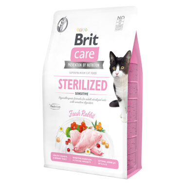 Brit Care Cat Grain-Free Sterilised Sensitive 2 kg / Alleinfuttermittel für ausgewachsene und sterilisierte Katzen 