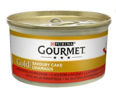 PURINA GOURMET GOLD Savory Cake Rindfleisch 85 g / Dosenfutter für Katzen