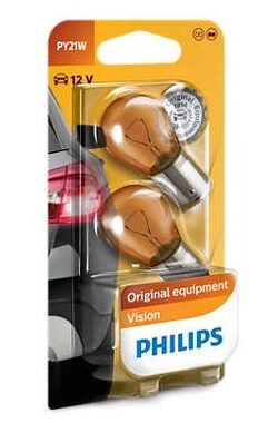 Philips PY21W 12V 21W 2St / Glühbirne / Sockel BAU15s