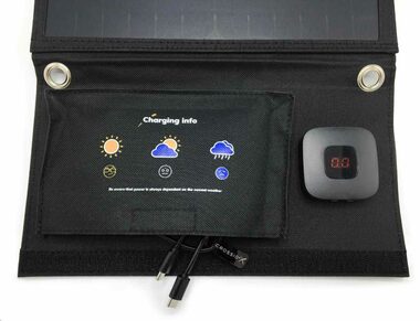 CROSSIO SolarPower 28W 3.0 / Solarladegerät / 1x USB-A / 1x USB-C