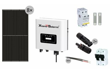 Solarmi GridFree 3000M / Solarkraftwerk / 3kW Netzwechselrichter mit Limiter / 8x 465Wp Solarpanel