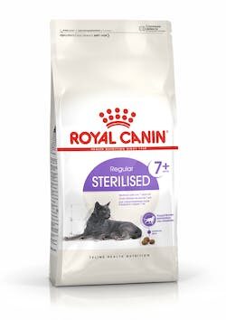 Royal Canin Sterilised 7+ Katzen Trockenfutter 1,5 kg ausgewachsenes Geflügel / Granulat für Katzen / kastriert