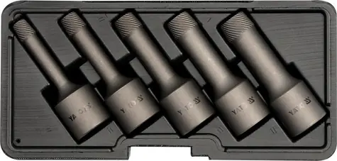 YATO YT-0624 / Schraubenentfernungsset / 1/2" / 5-tlg