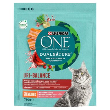 PURINA One Dual Nature Uri-Balance Sterilised 750g / Futter für ausgewachsene Katzen / kastriert