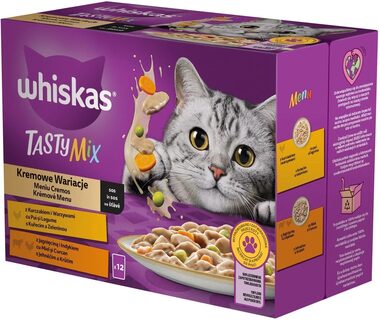 Whiskas Tasty Mix Creamy Creations 12x 85g / Beutel für Katzen