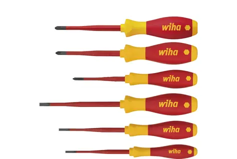 Wiha 38362 Schraubendreher-Set SoftFinish electric slimFix 6-tlg. / Flach / Phillips / PlusMinus|Pozidriv