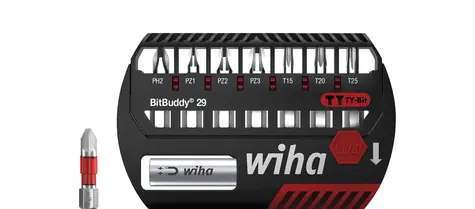 Wiha 42137 Bit-Set BitBuddy Bit Ty 29 mm / Phillips / Pozidriv / TORX / 7 Bits + Magnethalter
