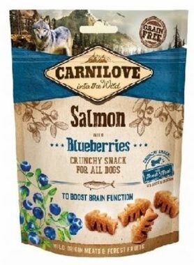 CARNILOVE Dog Crunchy Snack Lachs & Blaubeeren 200g / Knusprige Leckereien für Hunde 