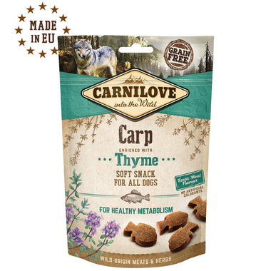 CARNILOVE Dog Soft Carp & Thymian 200 g / Halbweicher Leckerbissen für Hunde 