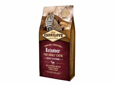 CARNILOVE Katze getreidefrei Rentier Adult 6kg / Ganzheitliches Alleinfuttermittel für Katzen / ohne Getreide und Kartoffeln 