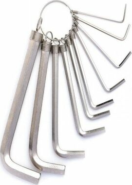 Deli Tools EDL3100 Inbusschlüsselsatz / Größe 1,5 & 2 & 2,5 & 3 & 3,5 & 4 & 5 & 6 & 8 & 10 mm