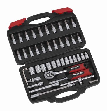 KREATOR KRT500117 / Gola-Set / 1/4" / 46-tlg