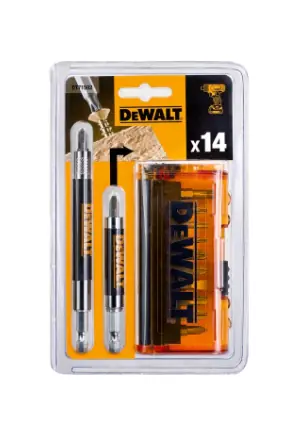 DeWalt DT71502 / Bit-Set mit Verlängerung / 14-tlg