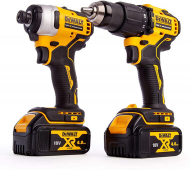 DeWalt DCK2062M2T / Set Akku-Werkzeuge Bohrhammer & Schlagschrauber / 18 V / 2x 4Ah / Koffer