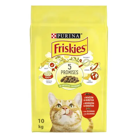 Friskies Adult Fleisch & Gemüse 10 kg / Granulat für Katzen / für ausgewachsene Katzen