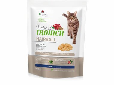Trainer Natural Cat HAIRBALL Huhn 300g / Granulat für Katzen / für erwachsene Katzen mit Fokus auf Haarballen bei der Verdauung