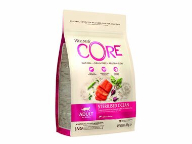 Wellness Core Cat Ocean Adult Sterilized Lachs 300g / Granulat für Katzen / für sterilisierte und ältere Katzen