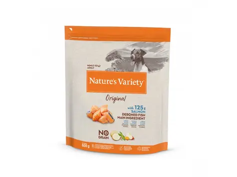 Nature's Sorte Original für kleine Hunde mit Lachs 600g / Alleinfuttermittel für ausgewachsene Hunde kleiner Rassen bis 10 kg