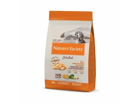 Nature's Variety Selected Junior mit Huhn 10kg / Futter für Welpen aller Größen im Alter von 2 - 12 Monaten