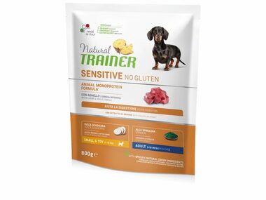 Trainer Sensitive No Gluten Adult Mini Lamm und Reis 800g / Alleinfuttermittel für ausgewachsene Hunde kleiner und Minirassen