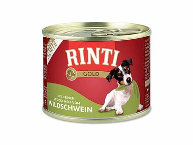 Finnern Rinti Gold Dose für Hunde Wildschweinstücke 185g