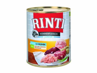 Finnern Rinti Junior Dosenfutter für Hunde Huhn 800g