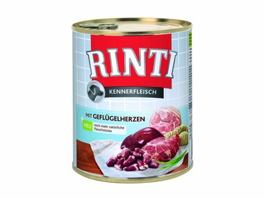 Finnern Rinti Dose für Hunde Geflügelherz 800g