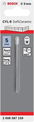 BOSCH 2608587159 / Fliesenbohrer CYL-9 / Maße 5,0 x 70 mm