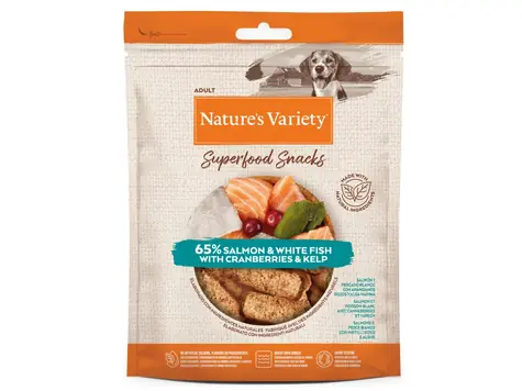 Natures variety Superfood Snack Lachs 85g / Hundeleckerli