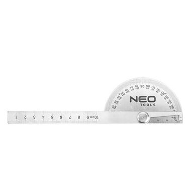 Neo Tools 72-320 / Winkelmesser mit Lineal / 0-100 mm / Lineal / Winkelmesser / Edelstahl