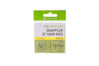 KORUM Grappler Hair Rigs 10cm Größe 12 8St