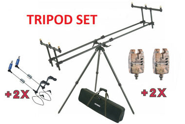 Mivardi Stand Stativ Premium + 2x Echolot Easy Camo und 2x Swing Arm Easy GRATIS
