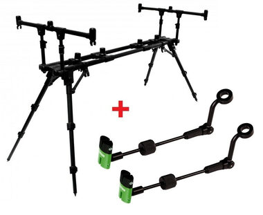 Zfish Stand Rod Pod Construct 3 Ruten + 2x Blinker ZFX Mini KOSTENLOS