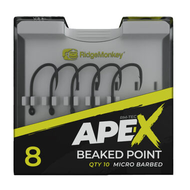 RidgeMonkey Ape-X Beaked Point Widerhaken, Größe 8, 10 Stück