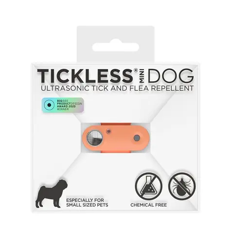 TICKLESS Mini-Hund Orange / Wiederaufladbarer Ultraschall-Zecken- und Flohvertreiber 
