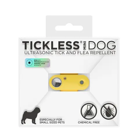 TICKLESS Mini-Hund Gelb / Wiederaufladbarer Ultraschall-Zecken- und Flohvertreiber 
