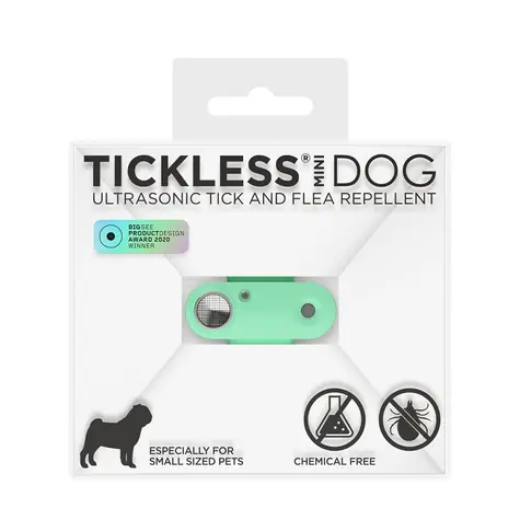 TICKLESS Mini-Hund Grün / Wiederaufladbarer Ultraschall-Zecken- und Flohvertreiber 