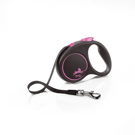Flexi Black Design S 5m/15kg rosa / Leine
