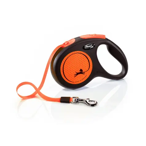Flexi New Neon M 5m/25kg orange / Leine
