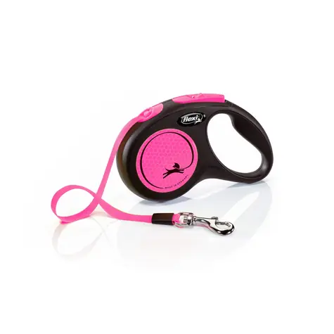 Flexi New Neon S 5m/15kg rosa / Leine