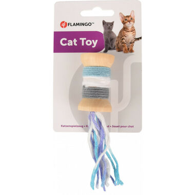 Flamingo Gestreifter Roller mit Schwanz / Spielzeug für Katzen 