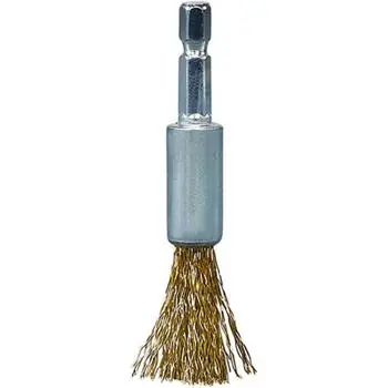 Makita D-73704 Stahldrahtbürste 12 mm (messingbeschichtet) / 1/4 Zoll Sechskant