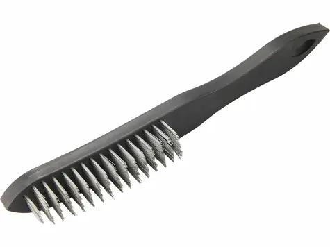 Extol-CRAFT 5-reihige Stahlbürste (EX1855) / Kunststoff. Griff / 290 mm / Stahldraht S 0,22 mm / 5x15 Reihen