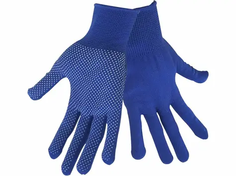 Extol-CRAFT Polyester-Handschuhe mit PVC-Handflächenzielen - Größe 10" 