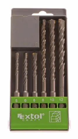 Extol-CRAFT SDS PLUS Schlagbohrmaschinen für Beton - Satz mit 6 Stück / 5-12 mm